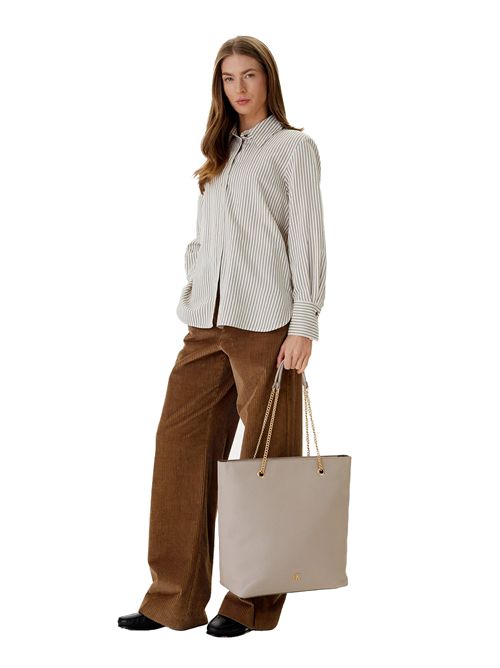 CALVIN KLEIN Minimal monogram chain tote CALVIN KLEIN | LV04F3204GRMU